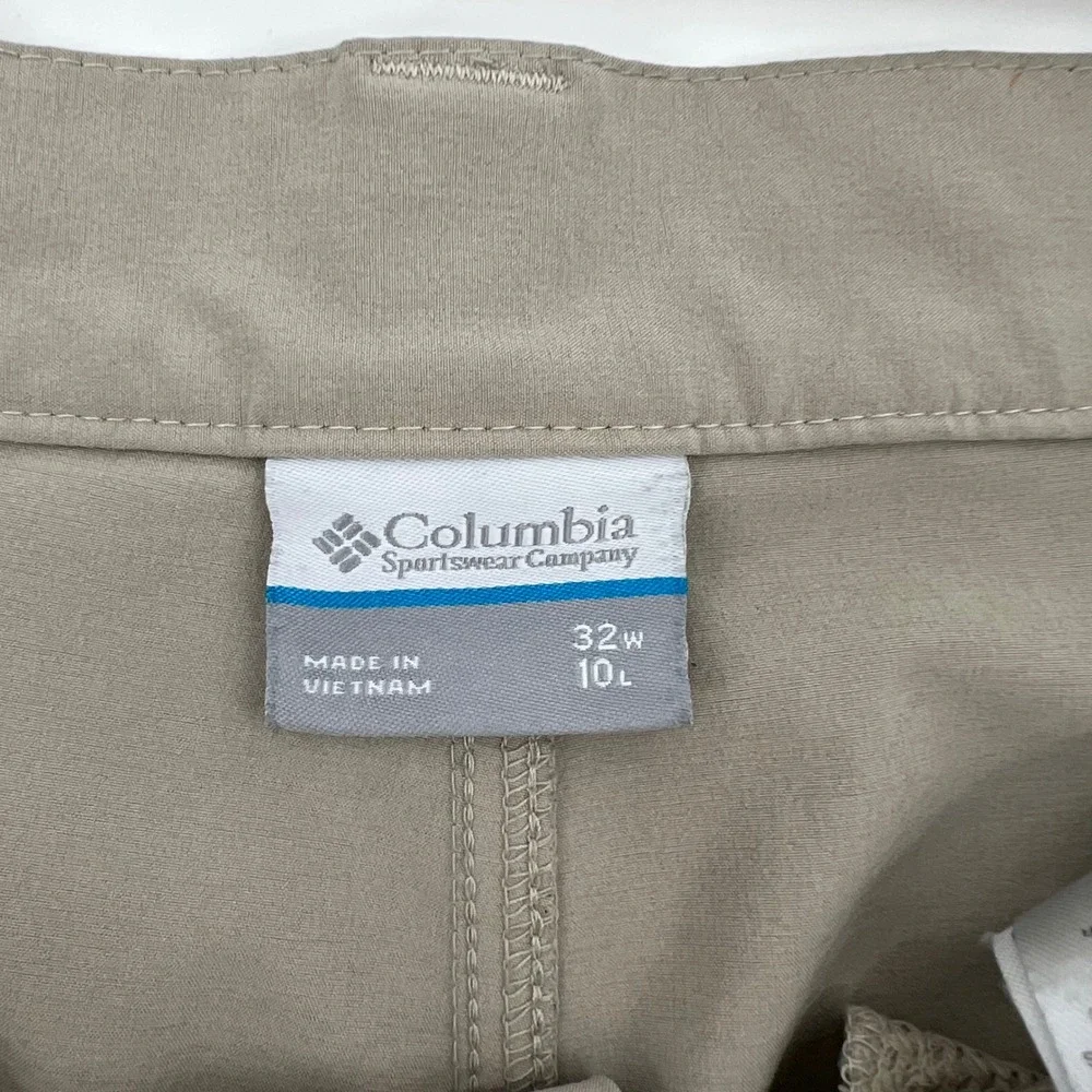 Columbia PFG Mens‎ 32 Fishing Hiking Outdoor Cargo Shorts Beige